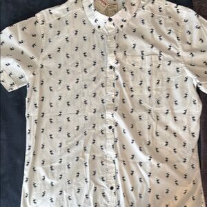 Men's White Patterned Shirt